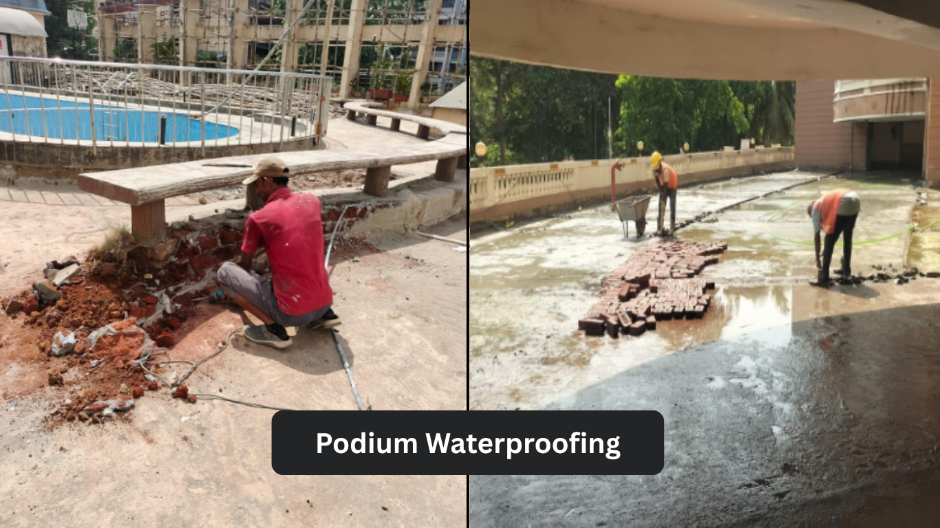 podium-waterproofing-thane-mumbai-navimumbai